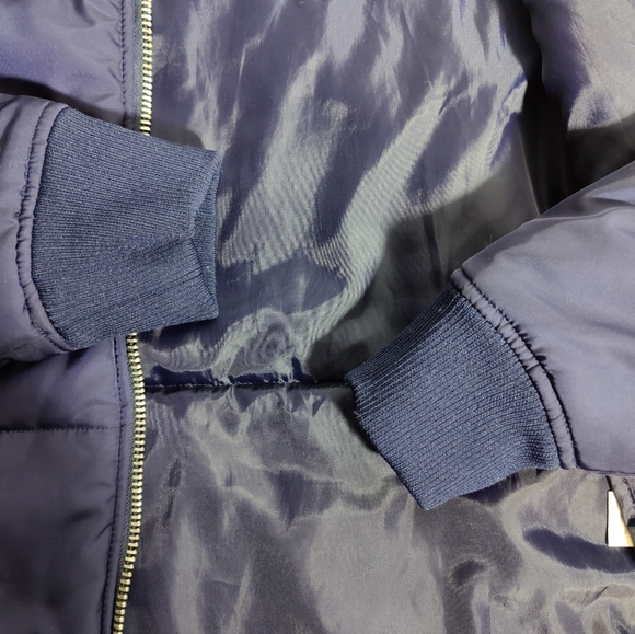 Kendall & Kylie Navy Blue Puffer Jacket, Size M - Picture 9 of 10